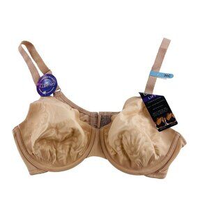 Bali Lift Moderate Coverage Bra 36C Adjustable Straps Nylon/Spandex Beige